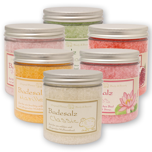Bath salt 300g in a container classical, sorted 