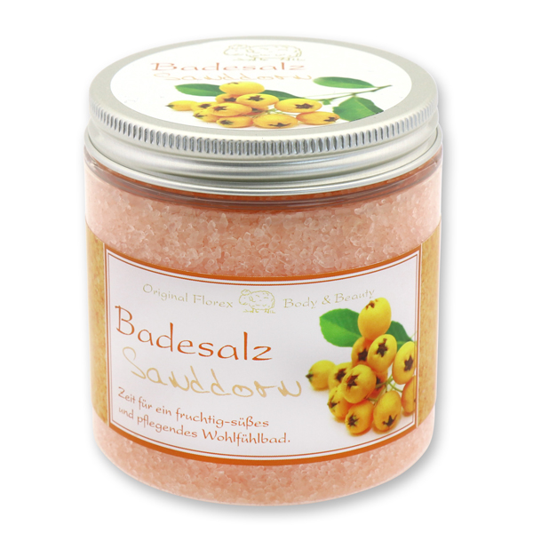 Bath salt 300g in a container modern, Sea buckthorn 