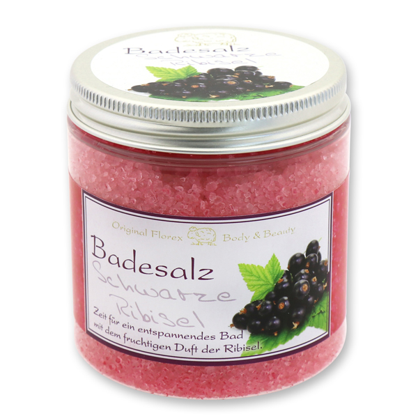 Badesalz 300g in der Dose modern, Schwarze Ribisel 