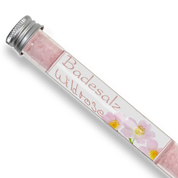 Bath salt 28g in a vial, Wild Rose 
