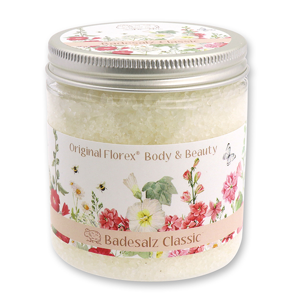 Bath salt 300g 'Blütenzart' with design 7, Classic 