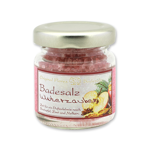 Bath salt 60g in a glass jar, Winter magic 