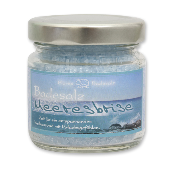 Bath salt 120g in a glass jar, Sea breeze 