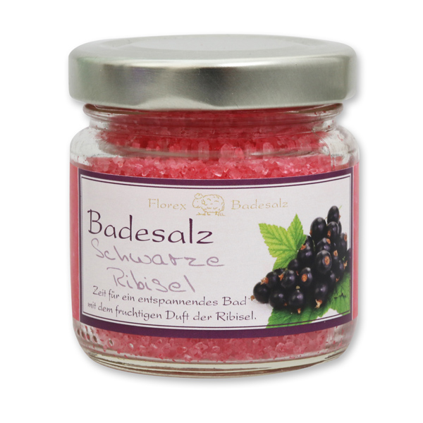 Badesalz 120g im Glas, Schwarze Ribisel 