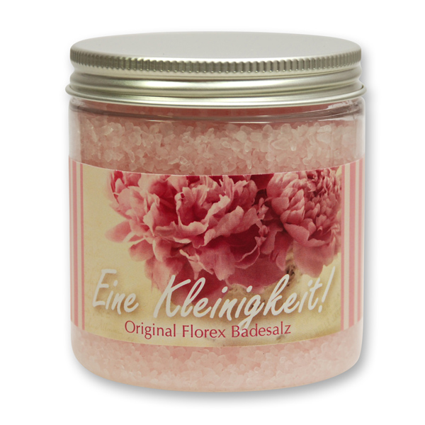 Bath salt 300g in a container "Eine Kleinigkeit", Peony 