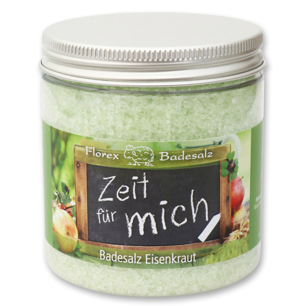 Badesalz 300g in der Dose "Zeit für mich", Eisenkraut 