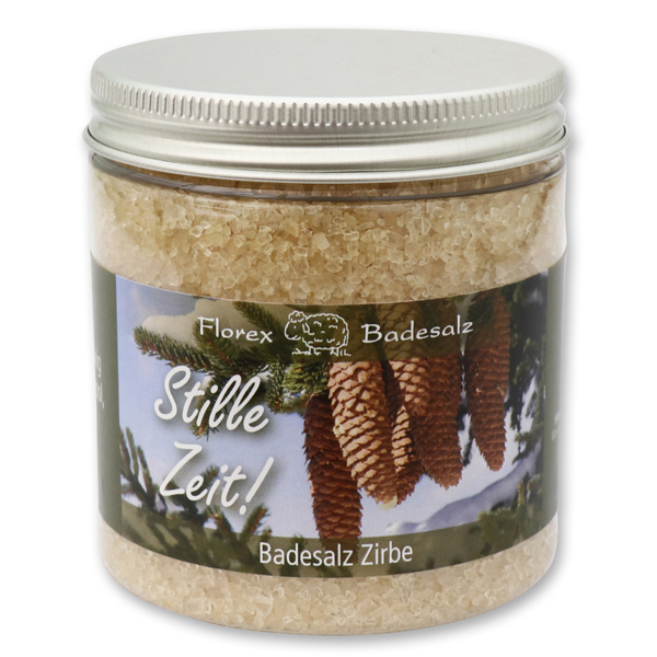 Bath salt 300g in a container "Stille Zeit", Swiss Pine 