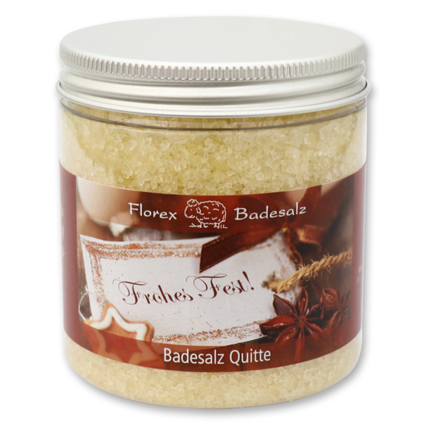 Badesalz 300g in der Dose "Frohes Fest", Quitte 