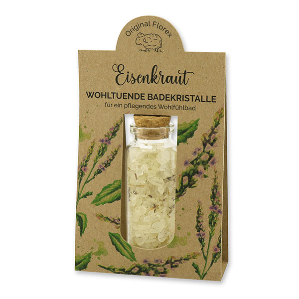 Bath salt 40g in a glass jar with a cork "feel-good time", Verbena 