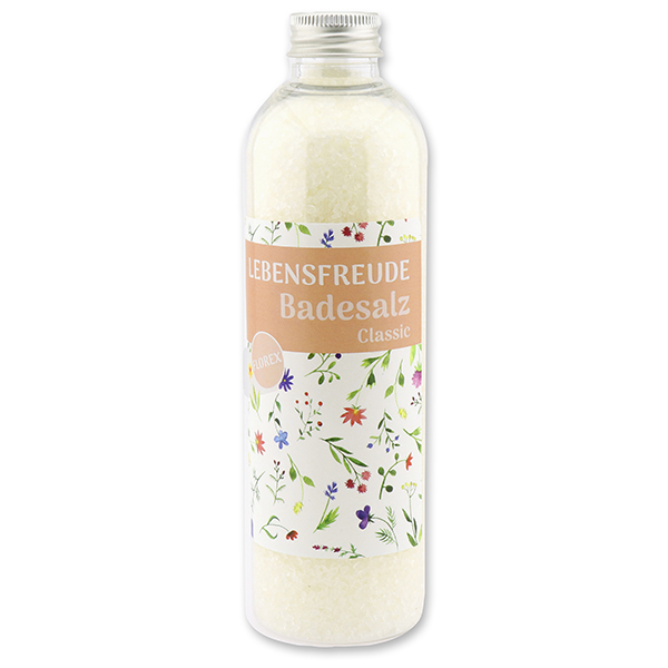Badesalz 320g in der Flasche "Lebensfreude", Classic 