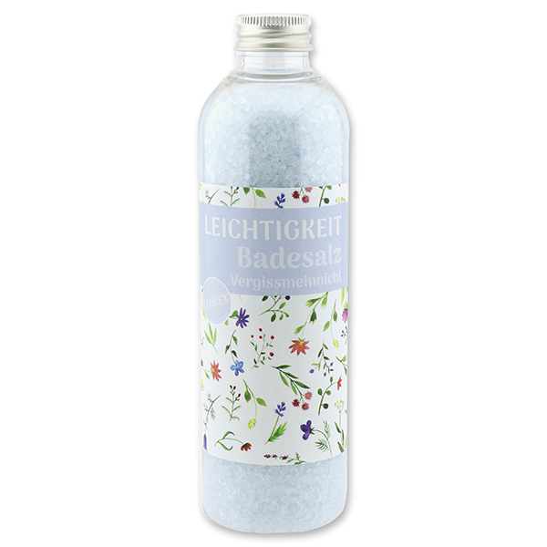 Badesalz 320g in der Flasche "Leichtigkeit", Vergissmeinnicht 