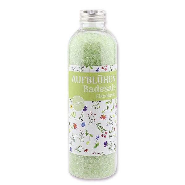 Bath salt 320g in a bottle "Aufblühen", Verbena 