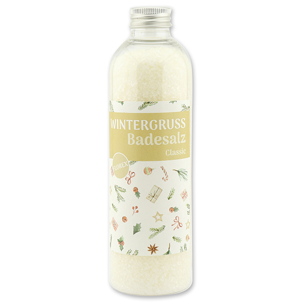 Badesalz 320g in der Flasche "Wintergruß", Classic 