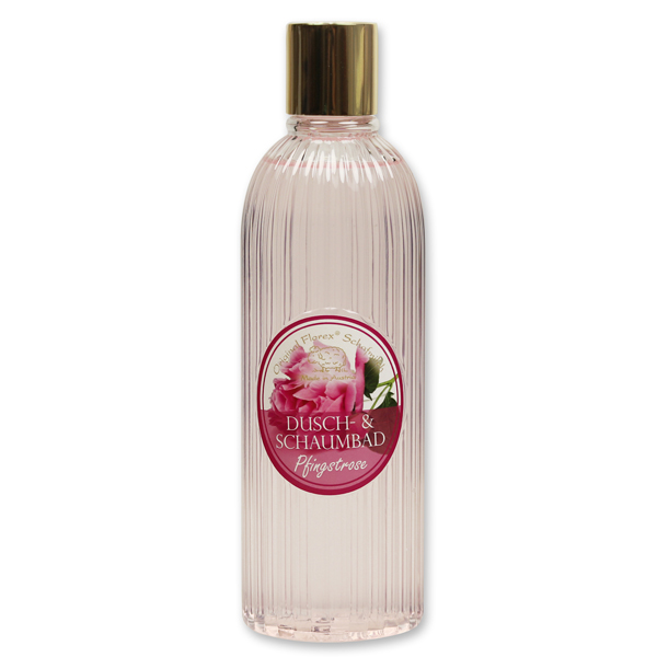 Shower- & foam bath with organic sheep milk 330ml in the bottle, Peony 