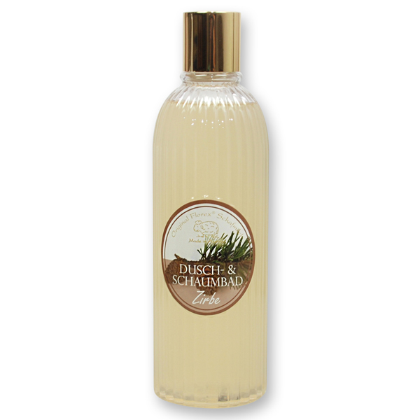Shower- & foam bath with organic sheep milk 330ml in the bottle, Swiss Pine 