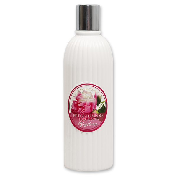 Shampoo hair&body with organic sheep milk 330ml in the bottle, Peony 