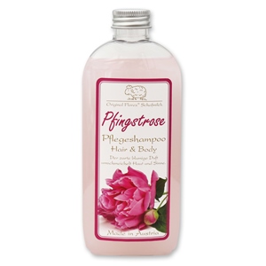 Shampoo hair&body with sheep milk 250ml in the bottle, peony 