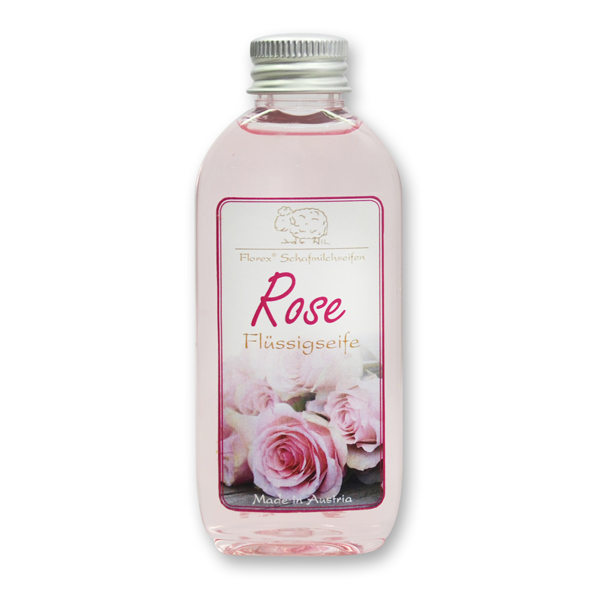 Flüssigseife mit biologischer Schafmilch 75ml modern, Rose 