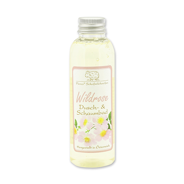 Dusch- & Schaumbad mit biologischer Schafmilch 75ml, Wildrose 