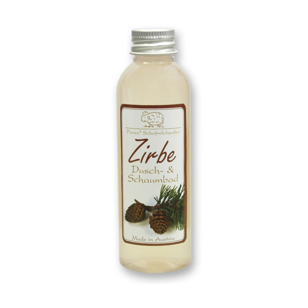Shower- & foam bath with organic sheep milk 75ml, Swiss pine 