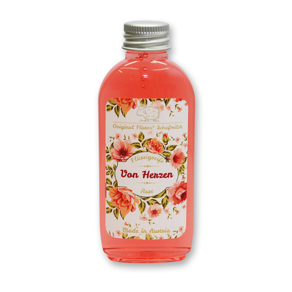 Liquid sheep milk soap 75ml "Von Herzen", Rose 