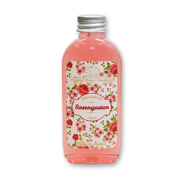 Liquid sheep milk soap 75ml "Rosengarten", Rose 