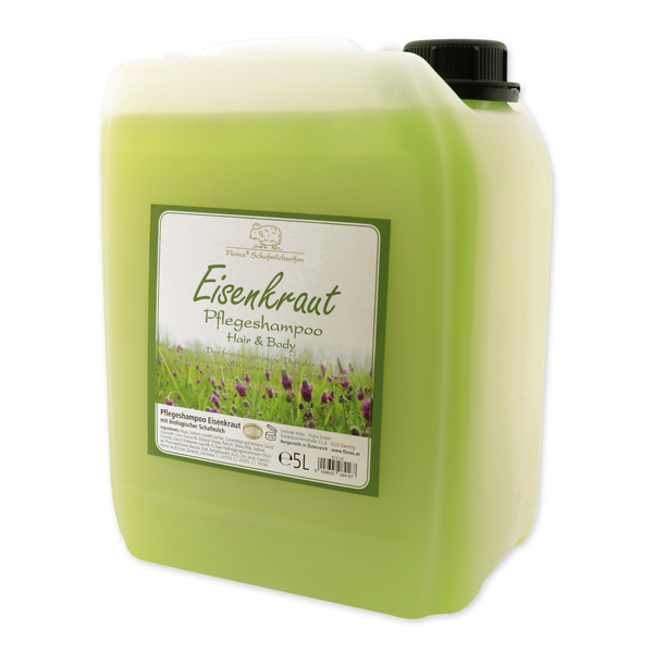Pflegeshampoo Hair&Body mit biologischer Schafmilch Nachfüller 5L im Kanister, Eisenkraut 