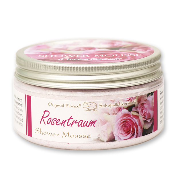 Shower Mousse with organic sheep milk 200ml, Dream of roses 