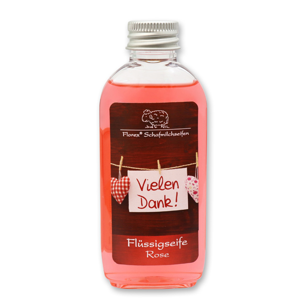 Flüssigseife mit Schafmilch 75ml "Vielen Dank", Rose 