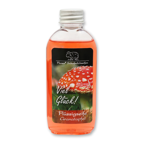Liquid sheep milk soap 75ml "Viel Glück", Pomegranate 