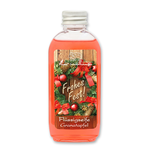 Flüssigseife mit Schafmilch 75ml "Frohes Fest", Granatapfel 