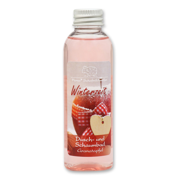 Shower- and foam bath with sheep milk 75ml "Winterzauber", Pomegranate 