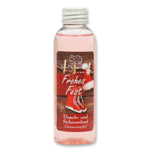 Dusch- und Schaumbad mit Schafmilch 75ml "Frohes Fest", Granatapfel 