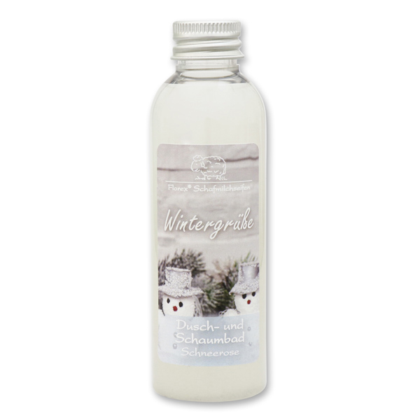 Dusch- und Schaumbad mit Schafmilch 75ml "Wintergrüße", Schneerose 