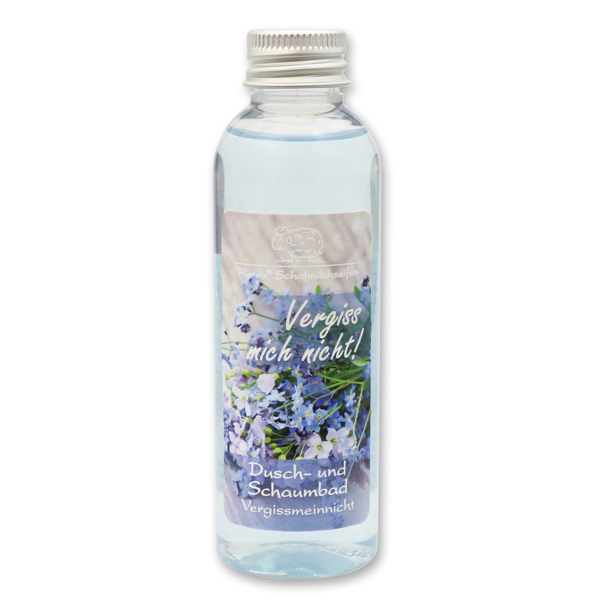 Shower- and foam bath with sheep milk 75ml "Vergiss mich nicht", Forget Me Not 