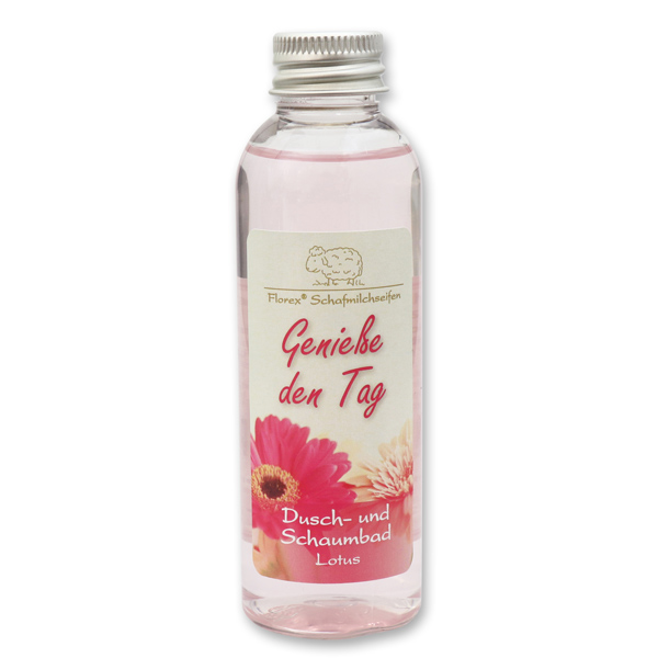 Dusch- und Schaumbad mit Schafmilch 75ml "Genieße den Tag", Lotus 