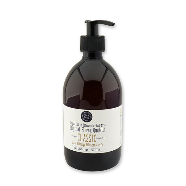 Echte flüssige Pflanzenölseife 500ml "Aus Liebe zur Tradition", Classic 