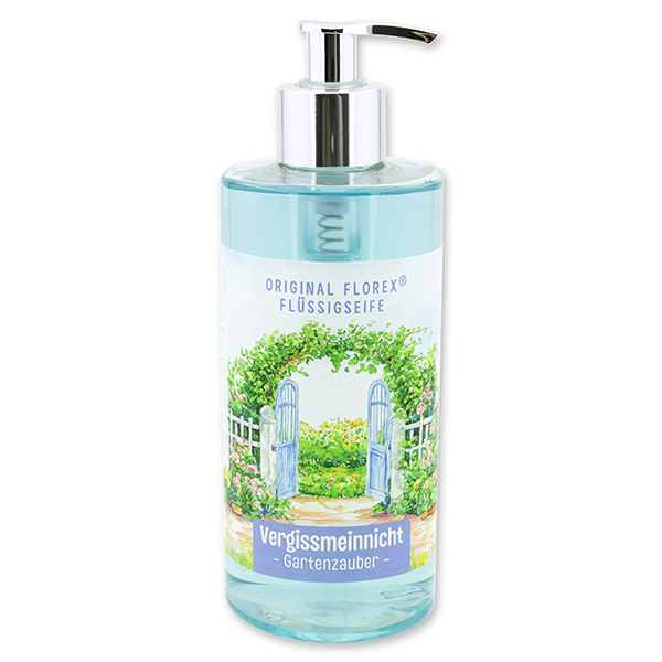 Flüssigseife mit Schafmilch 400ml "Gartenzauber Motiv 1", Vergissmeinnicht 