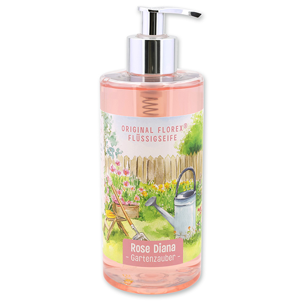 Flüssigseife mit Schafmilch 400ml "Gartenzauber Motiv 6", Rose Diana 