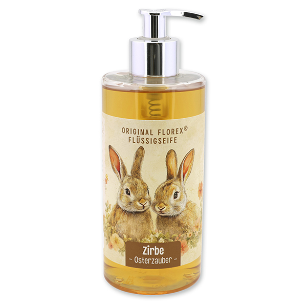 Liquid sheep milk soap 400ml "Charming Easter motif 1", Swiss Pine 