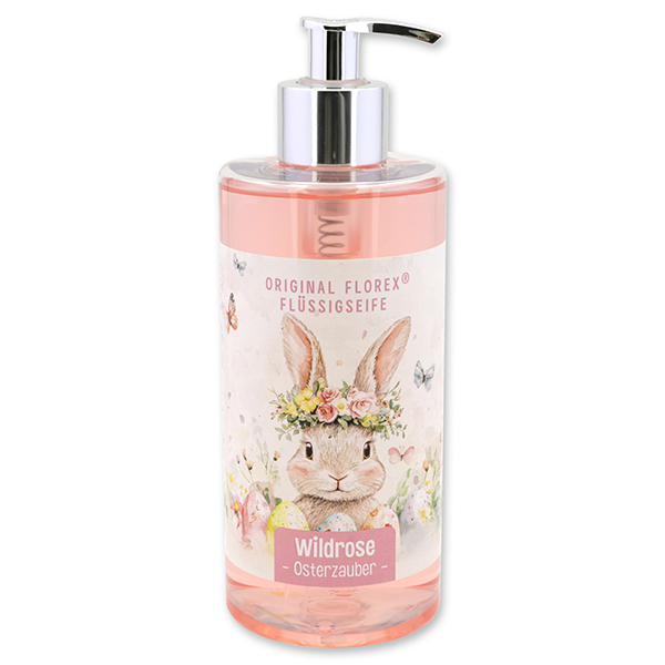 Flüssigseife mit Schafmilch 400ml "Osterzauber Motiv 9", Wildrose 