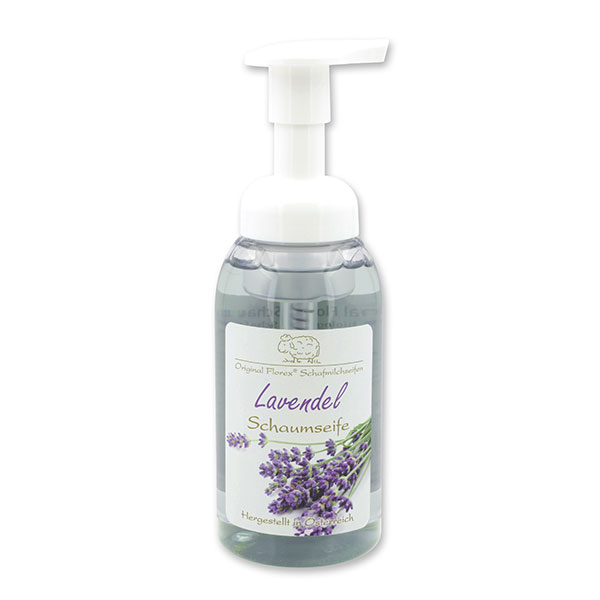 Foam soap with organic sheep milk 300ml in a dispenser, Lavender 