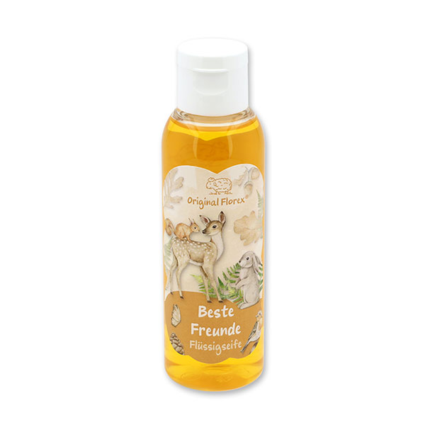 Liquid soap with organic sheep milk 75ml in a bottle "Beste Freunde", Fruit dream 