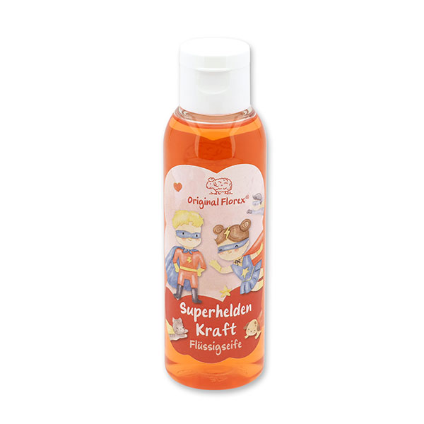Flüssigseife mit biologischer Schafmilch 75ml in der Flasche "Superhelden Kraft", Beerentraum 