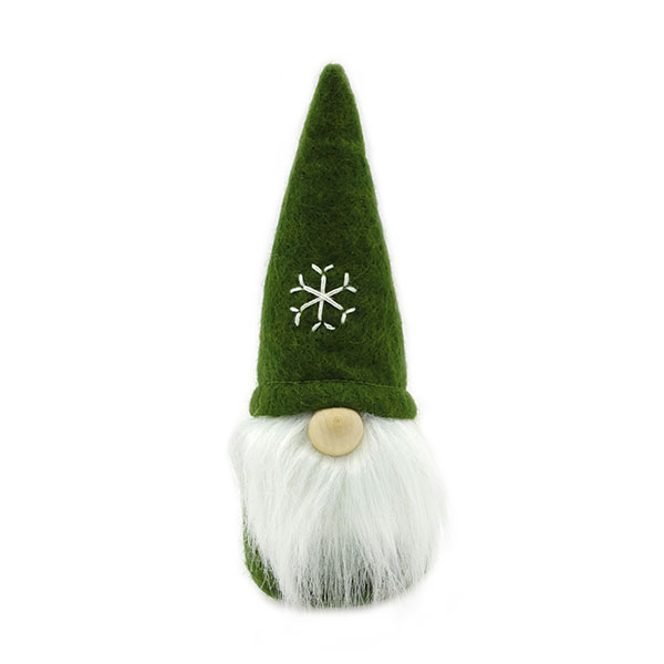 Wichtel "Stoff-Santa" 15cm, grün 