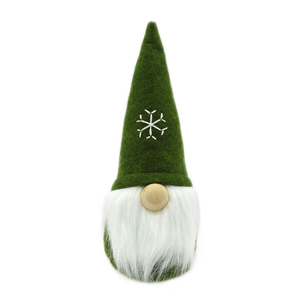 Wichtel "Stoff-Santa" 20cm, grün 