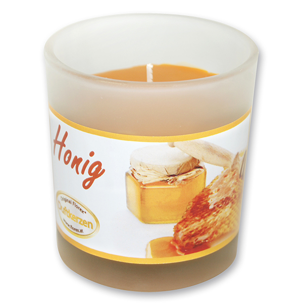 Scented candle in a glass, Honey 