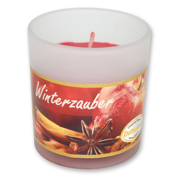 Scented candle in a glass, Winter magic 