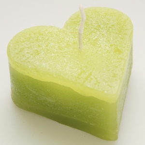 Florex Duftkerze Herz groß flach Eisenkraut 6,5 x 6,5 x 3 cm 