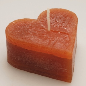 Florex Duftkerze Herz groß flach Honig 6,5 x 6,5 x 3 cm 